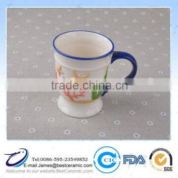 hand painting colour Ceramic Cup sea style