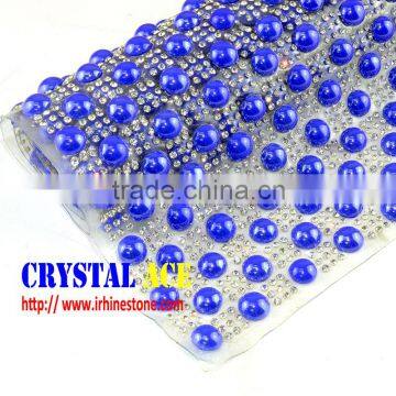 Wholesale Price Heat Transfer Ceramic Stone Mesh Trimming in Colors, Hot Fix Rhinestone Sheets Roll for Bag photo-4