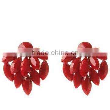 Fashion Women Jewelry Ruby Stud Earrings