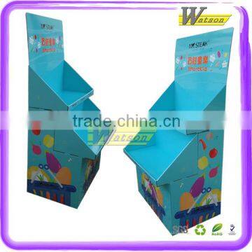 Factory manufacture custom printing cardboard smart kid tray display racks in best price for toys