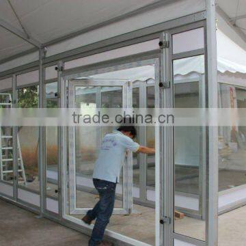 Tent with Glass Door Glass Wall