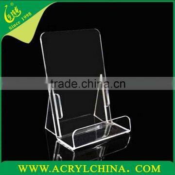 3mm Clear Acrylic Cellphone Holder With Hot-bend Forming and Jointing, Transparent Perspex Smartphone Rack With 100*45*160mm photo-3