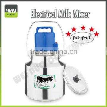 Fatafeat stainless steel Milk Pot with plastic coverd electrical mixer