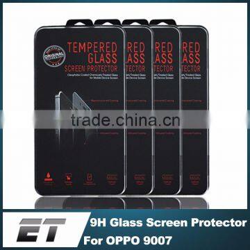 Manufacturer China Wholesale 2015 Hot Products 0.33mm 9H Scratchproof 2.5D Tempered Glass Screen Protector For OPPO 9007