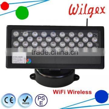 Aluminum alloy shell IP65 54W 18X3W 3in1 Square LED wall wash light