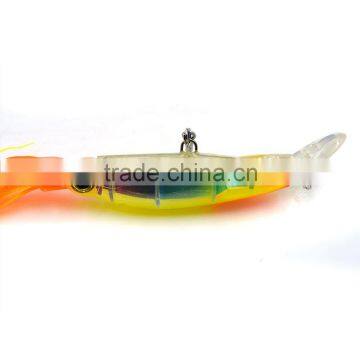 10 Pcs Hard Squid Fishing Lures Soft Tail Squid With Hook Top Water Lures Trolling Bait 9 Inch 45 g Colors Mixed photo-3