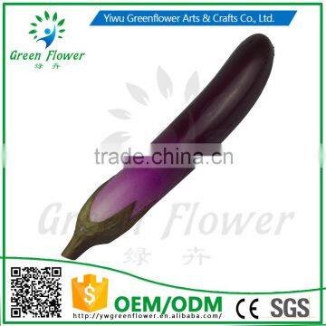 Greenflower 2016 Wholesale artificial PU Eggplant China handmaking decoration