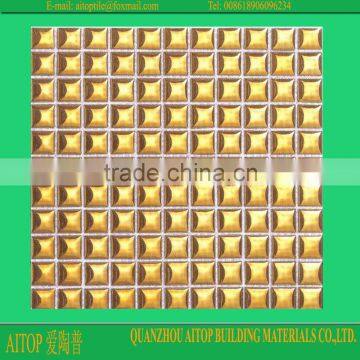 Wholesale golden luxury decor gold mosaic tile