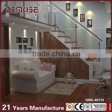 interior or exterior stainless steel wood handrail glass railing stair railing