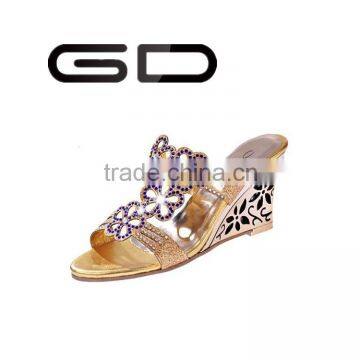 Hot Royal style 2015 GD New arrivals decorative high wedge shoes