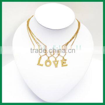 Initial Pendant Gold Chain Necklace