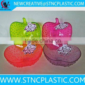 attractive apple shape plastic fruit trays