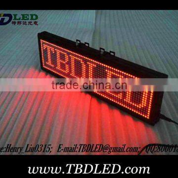 p7.62 red led moving message sign board led car display