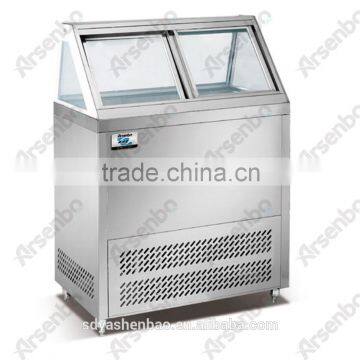 Curved Glass Door Commercial Freezer/Ice Cream Freezer /Ice Cream Freezer with CE