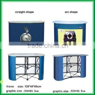 portable advertising counter promotion table pop up table