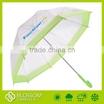 Wholesale dome shaped umbrella,POE fabric transparent umbrella