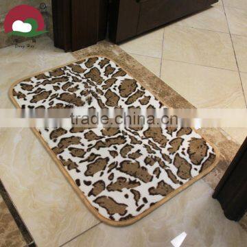 soft floor mat with animal print leopard print room mat