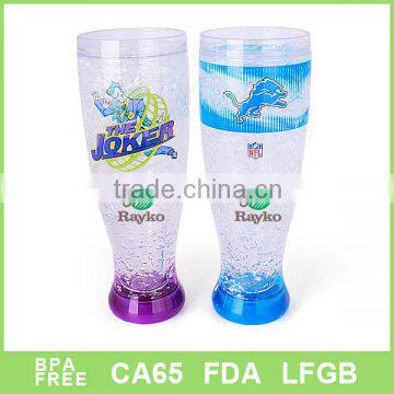 fashion double wall plastic frosty mug