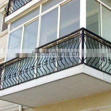 modern artistic wrought iron balcony fence