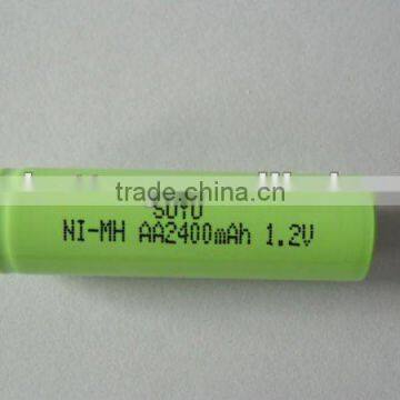 Rechargeable AA NiMH cell,2400mAh 1.2V