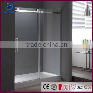 Frameless Stainless Steel Frosted Building Used Shower Doors (KD8113A)