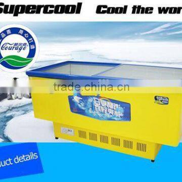 SD-1400D Island Freezer Glass Door Chest Freezers Commercial Fish Barbecue Freezer photo-5