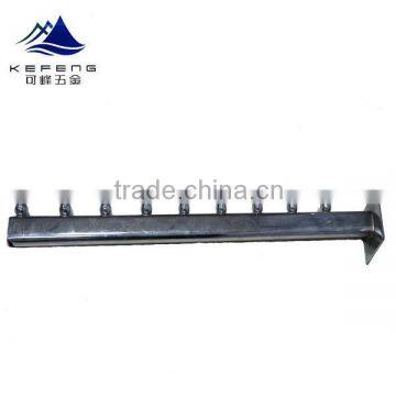 Metal clothes display hook with beads/straight oval tube