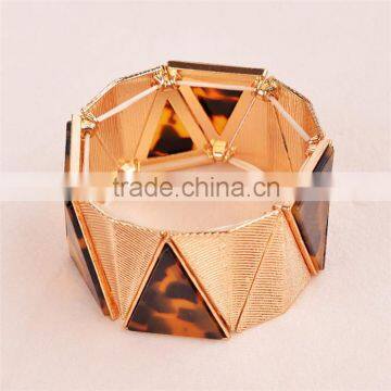 Fashion Jewelry 2016 Geometric Zinc Alloy Rose Gold Plated Leopard Bangle Bracelet photo-4