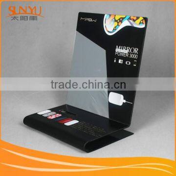 Export Customizing Black Acrylic Mirror Mobile Phone Power Bank Display Stand