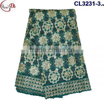 CL3231 for Chtistmas Sale Latest Fashion Design Embroidery George Lace High Quality Soft Materail for Making Women Dress photo-3