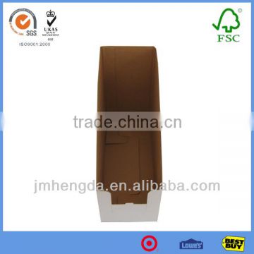 Open top corrugated paper display cardboard boxes for sale