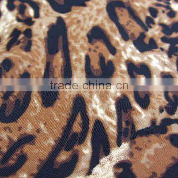 Dark Brown Polyester Leopard Print Milk Fiber Spandex Sportswear Print Lycra Fabric photo-6