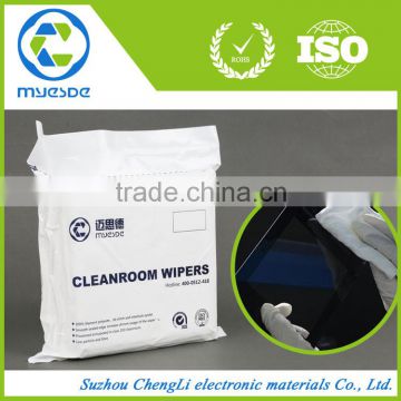 laser Sealed factory direct sales dust free 100% polyester Cleanroom wiper cloth