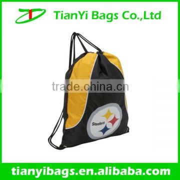 Cheap plain softball nylon polyester drawstring bag