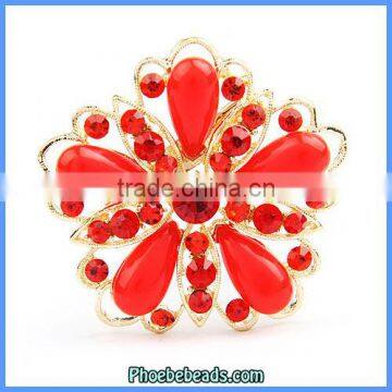 Wholesale Flowr Shape Cheap Brooches In Bulk PFB-W044