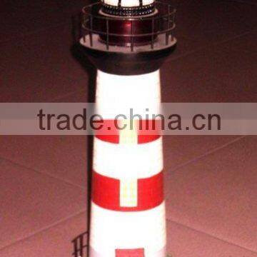 Polyresin lighthouse solar light for garden decoration craft