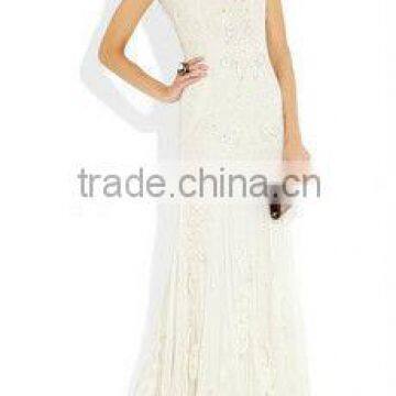 fashion V-neck Floor-lengh Lace Short Sleeves Mother Of Bride Dress XYY- wy023-198022