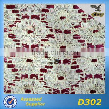 White Popular high quality cheap cotton nylon lace fabric For garment