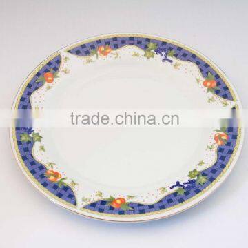 Customer decal porcelain dinner plate china dishes wholesale