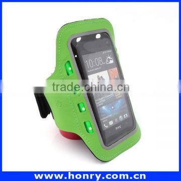 Custom jogging running sports mobile phone arm band led