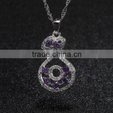 Perfume Bottle Pendant Crystal Cubic Zirconia Setting Silver Wholesale Pendant Bulk Sale photo-3