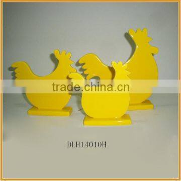 yellow ceramic easter cock for easter decoration