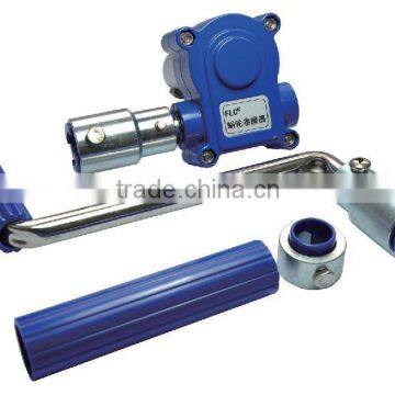 Manual roll up for greenhouse ventilation