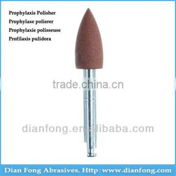 Ar103M Brown RA Shank Low Speed Bullet Silicone Rubber Prophylaxis Abrasives For Polishing Ceramic