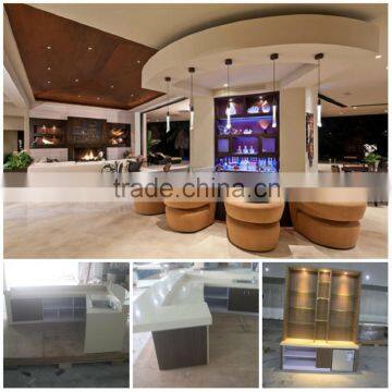 Top quality Artificial marble stone modern design free standing home bars
