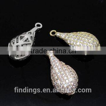 SJ3134 925 sterling silver jewelry with zircon, teardrop pave pendant