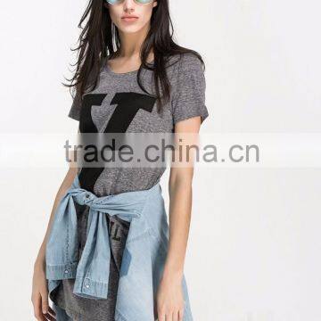 T-Shirt Dress Printed T-shirt Short Sleeve T-shirt, OEM, Garment Clothing manufactory