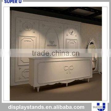 Customized Attractive White Reception Counter photo-3
