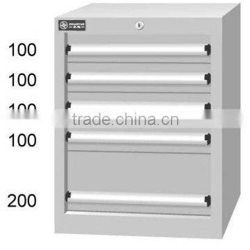 EHA-7053 ball bearing fully locking top chest 5 drawer black toolbox chest cabinet