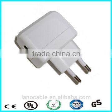 Hot sale 5v 1a eu single mobile travel usb wall charger, home charger